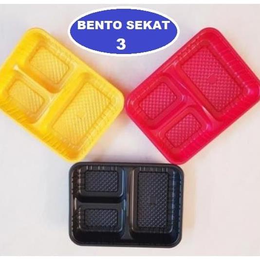 PROMO MIKA BENTO / KOTAK BENTO / TRAY BENTO / BOX BENTO SEKAT 3+TUTUP GROSIR MURAH