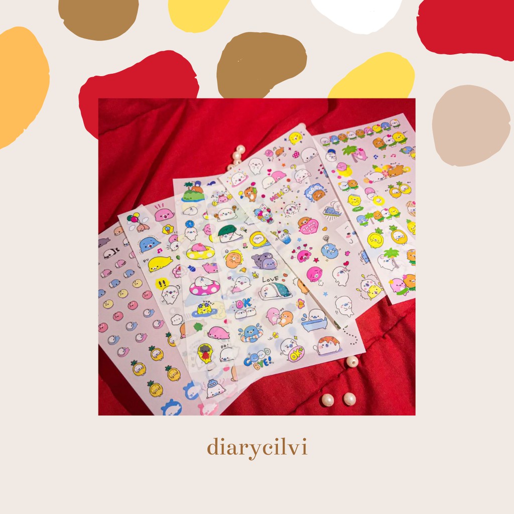 

Stiker motif random 2 Lucu dan Aesthetic untuk Journaling, READY STOCK