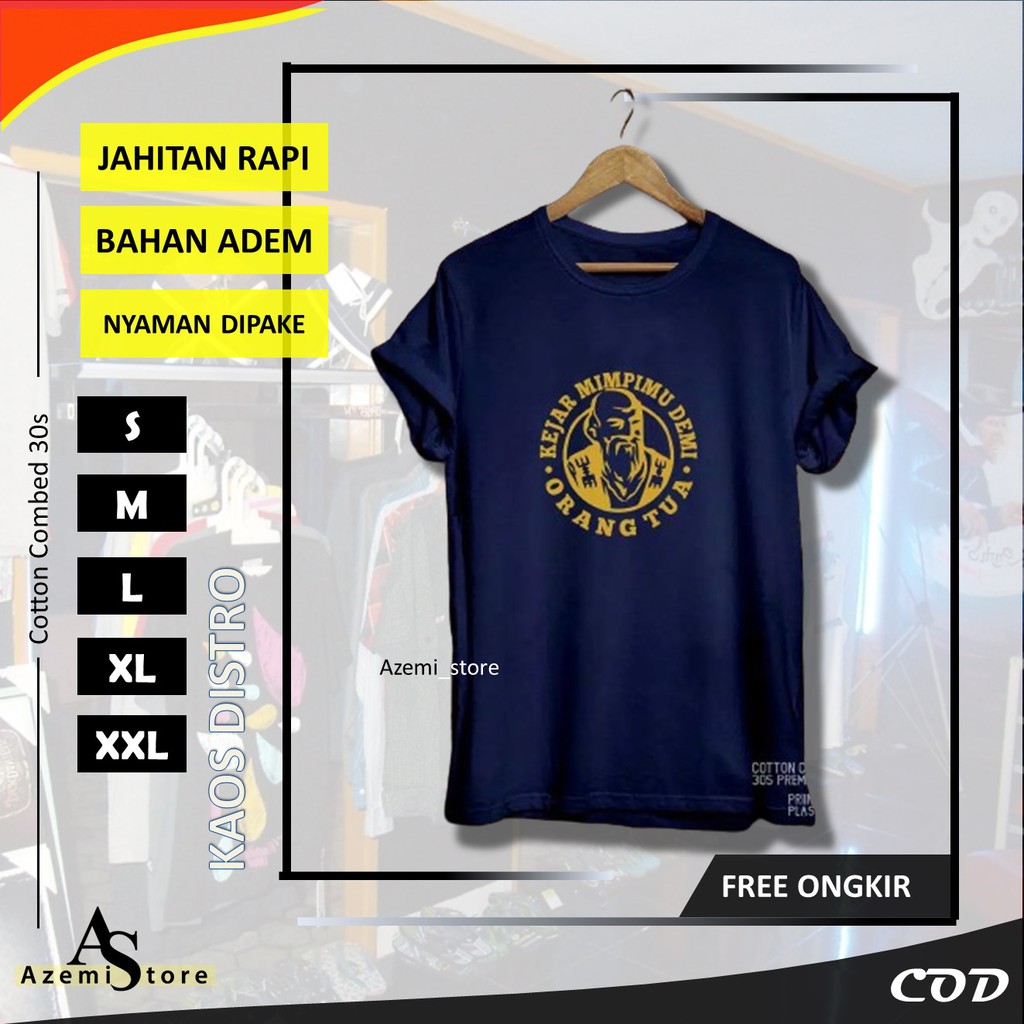 ORANG TUA  Tshirt Baju kaos pria distro Cowok Pria keren Murah Original Premium Combed 30S Orang Tua