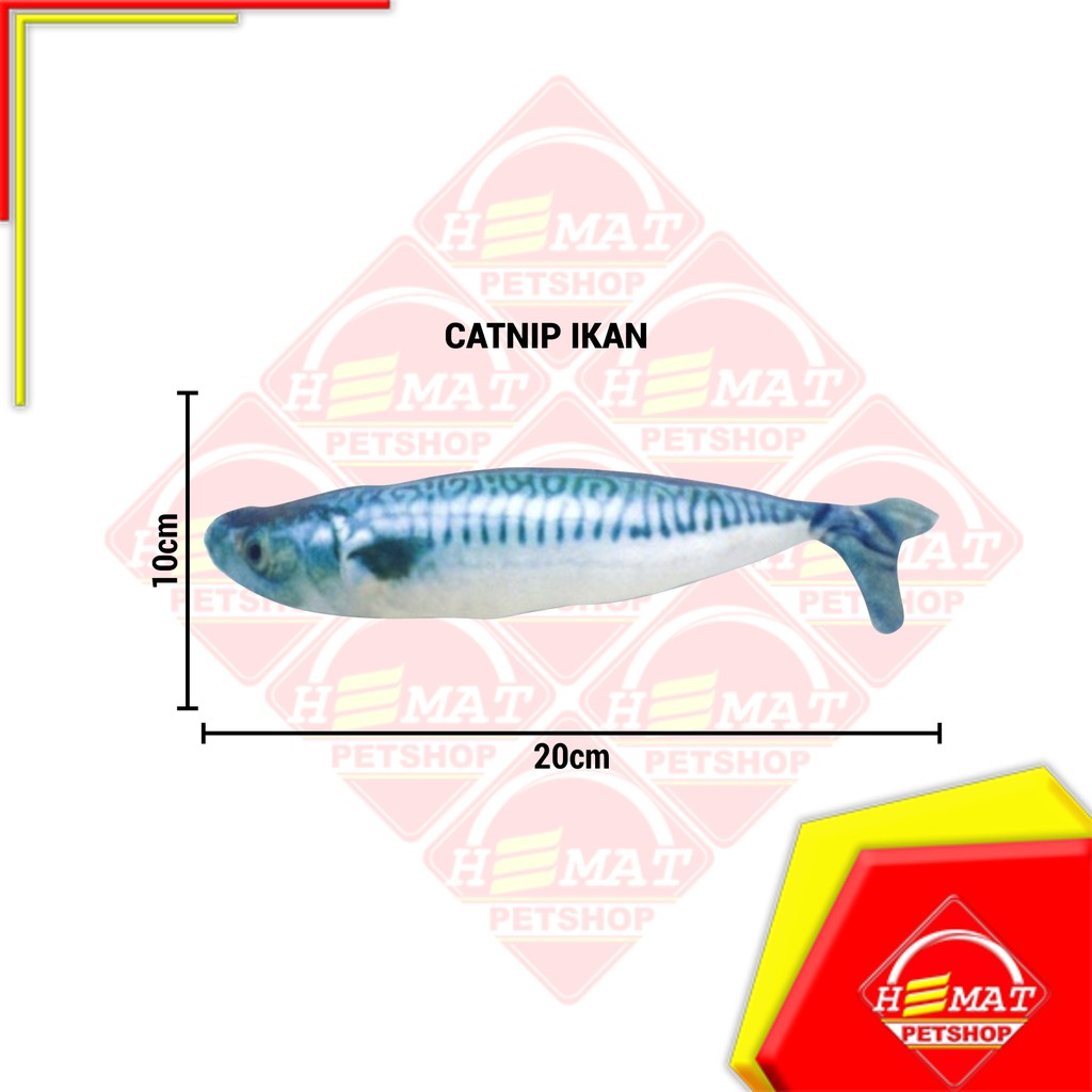 Mainan Kucing Anjing Gigitan Pet Toy Cat Nip Catnip Fish Ikan Murah