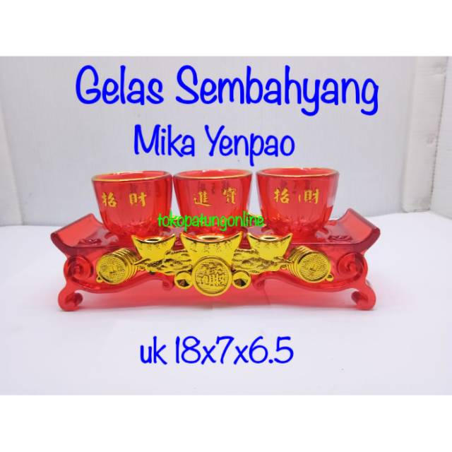 Gelas Sembahyang Mika / PLASTIK Set 3 / Set 5