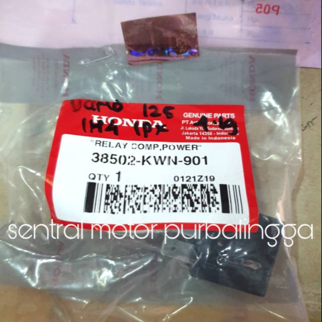 Relay honda vario techno 125 original relay comp power 38502-kwn-901 relay vario125 ahm