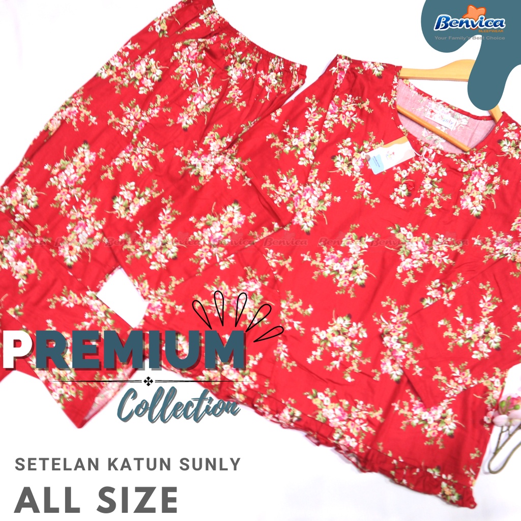 BAJU TIDUR PIYAMA KATUN PREMIUM SUNLY BANYAK MOTIF