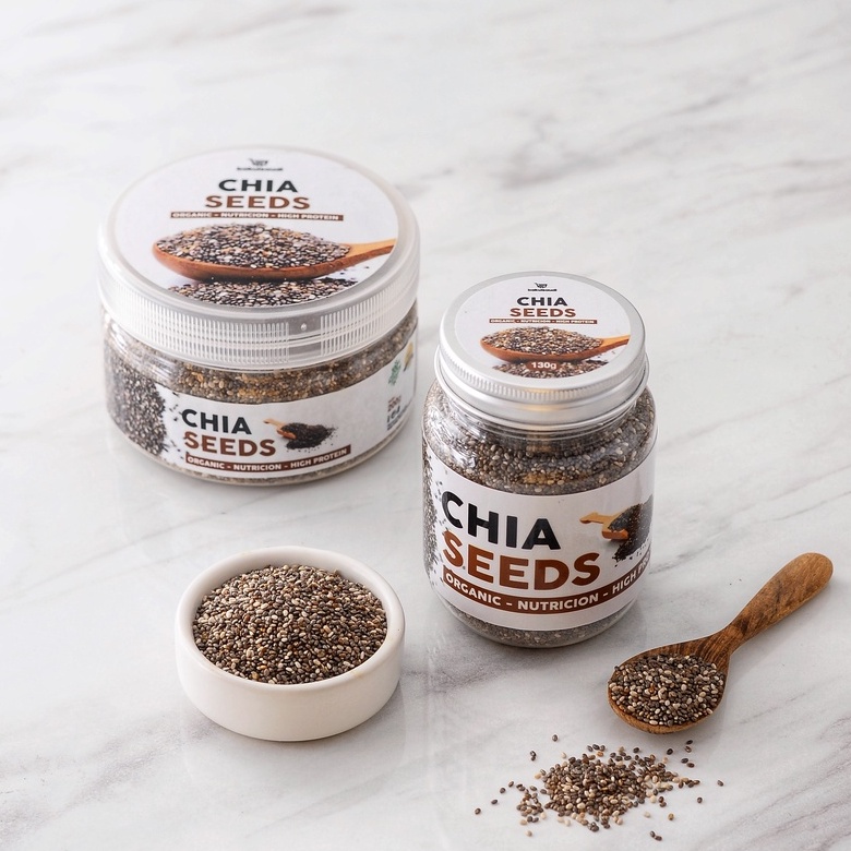 Organic Chia Seed Grade A Premium Quality Original 100% Murni non GMO Asli / Biji Chia Seeds Hitam Organik Chiaseed Chiaseeds Cia seed Original