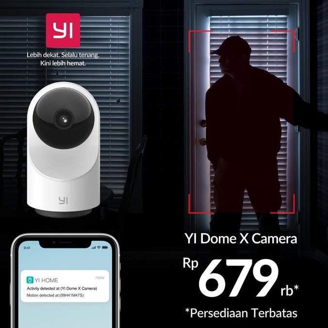 JNT COD]] Yi Dome X Xiaoyi Wifi IP Camera Full HD1080p International Version DISKON Kode 205