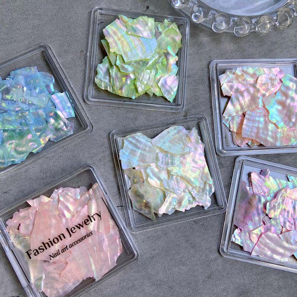 Mxbeauty Ornamen Sequin Abalone 3D Dekorasi Nail Art / Manicure