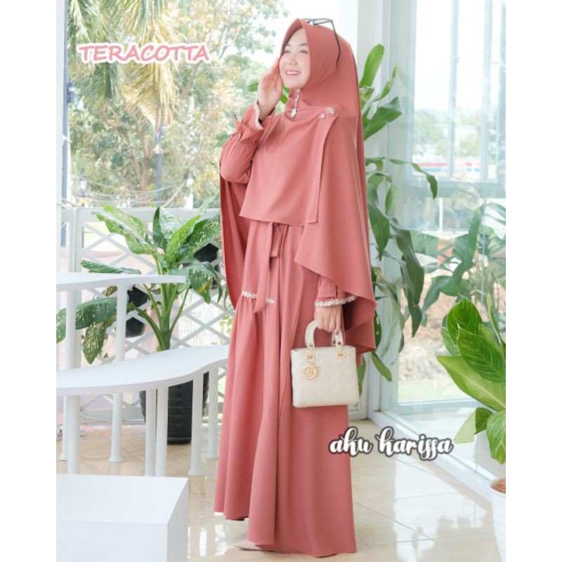 GAMIS AKU KARISSA TERBARU ZAINA SET ORIGINAL BERLEBEL / gamis itycrape