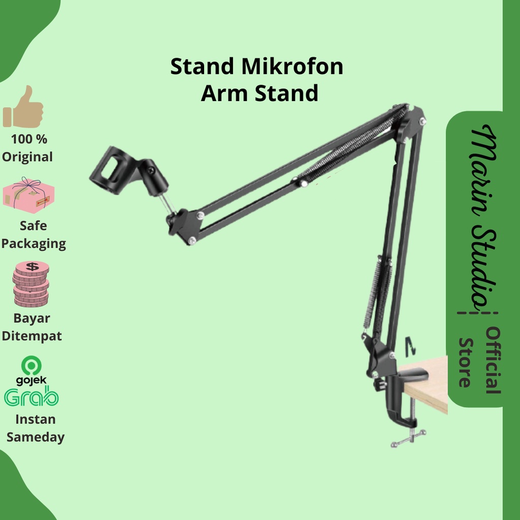 Stand Mikrofon Microphone | Stand Mic | Arm Suspensi Lazypod | Arm Stand