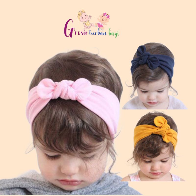 Bandana Bayi Ikat Mini Bando Anak Baby New Born  Perempuan 6 12 Bulan