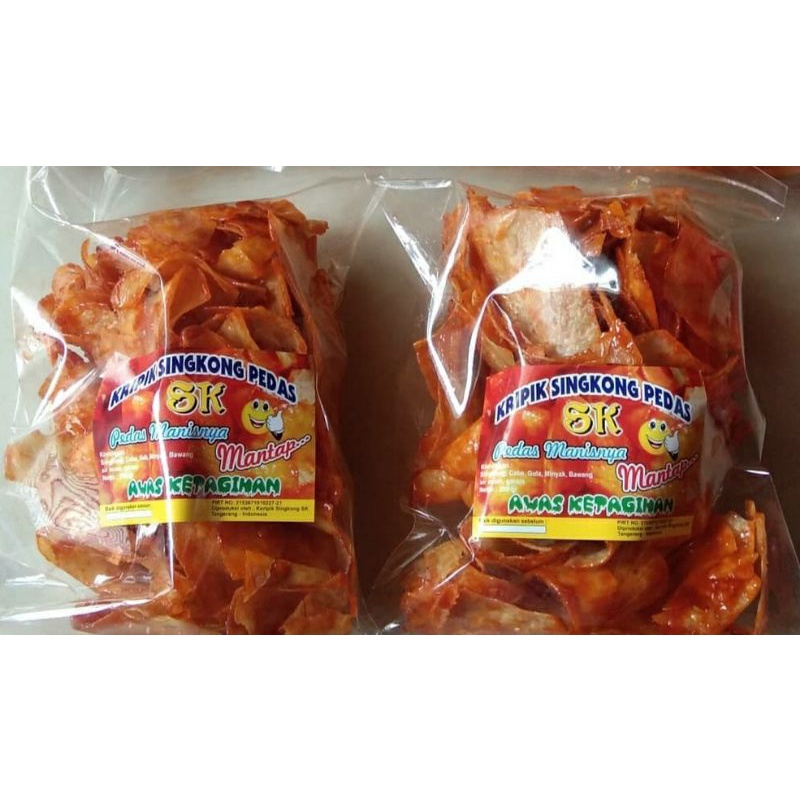 

keripik singkong balado pedas manis gurih merek SK 250 gram