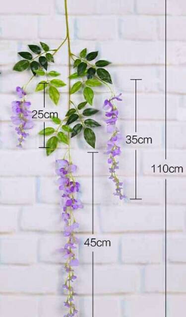BUNGA WISTERIA TANGKAI B8064 DEKORASI WEDDING BUNGA ARTIFICIAL