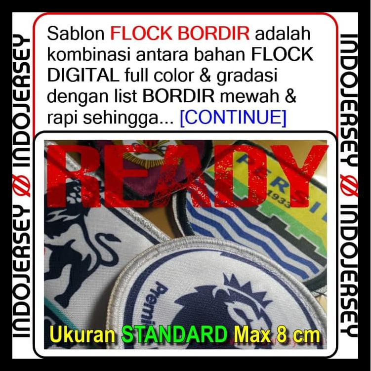 Patch Emblem Custom Logo Flock Bordir (Alternatif Woven)