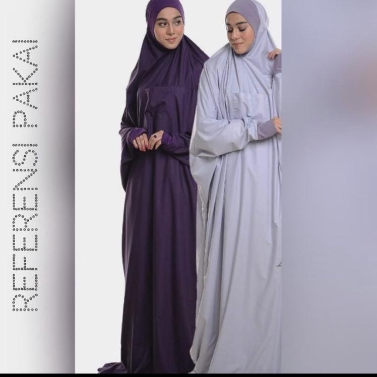 Exclusive Mukena Terusan Hadromaut Malaysia Bahan Rayon Kombinasi Manset Kaos "Jam31au22ᵞ"