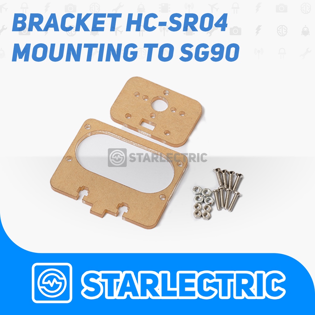 Bracket HC-SR04 Mounting Ultrasonic SR04 Holder to SG90 Robot Acrylic