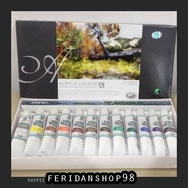 

BT862 MARIES 12 ACRYLIC BEST COLOR CAT AKRILIK SET 12X 12 ML BY FERIDANSHOP98