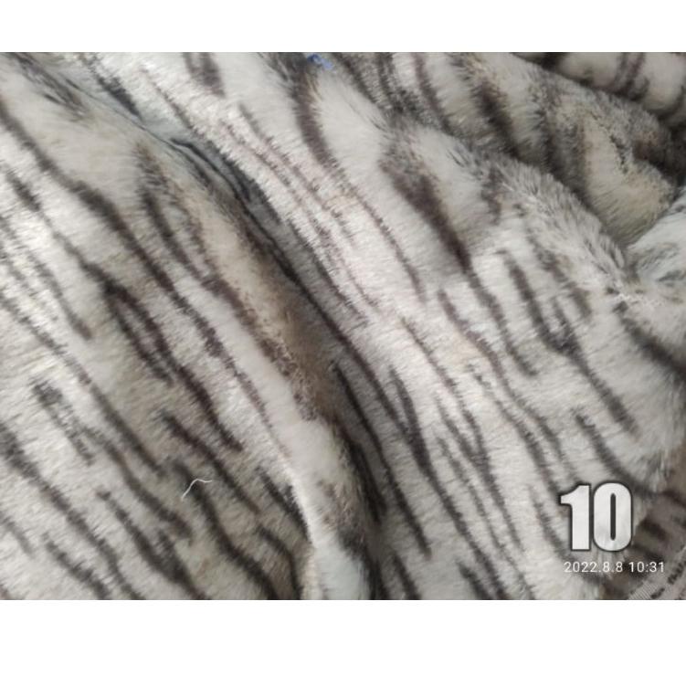 Kain bulu rasfur 10mm motif cheetah pelangi loreng zebra jerapah sapi hewan