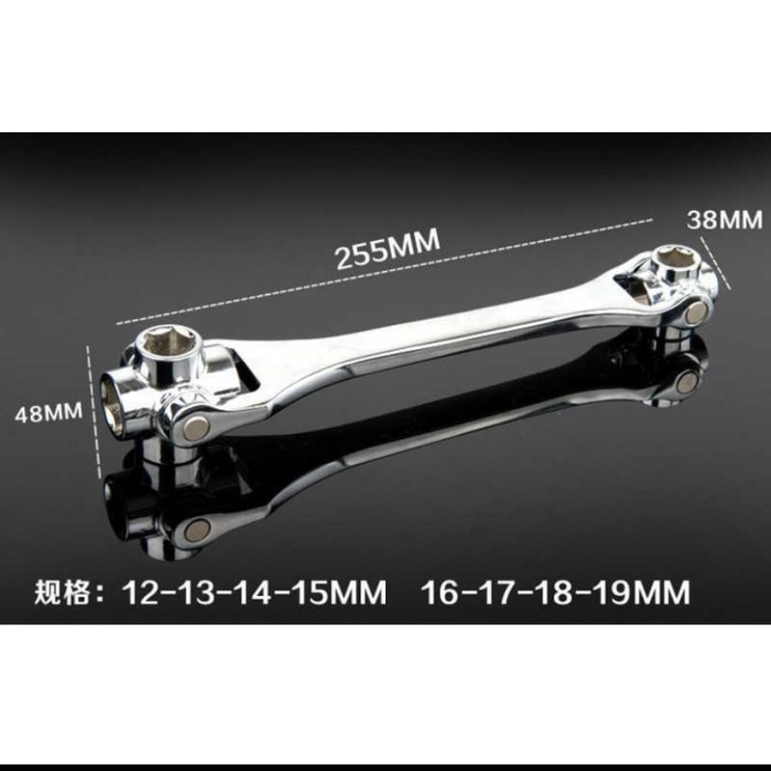 Kunci Pas Multi Fungsi 8 in 1 Multi Hexagon Wrench with power Magnet