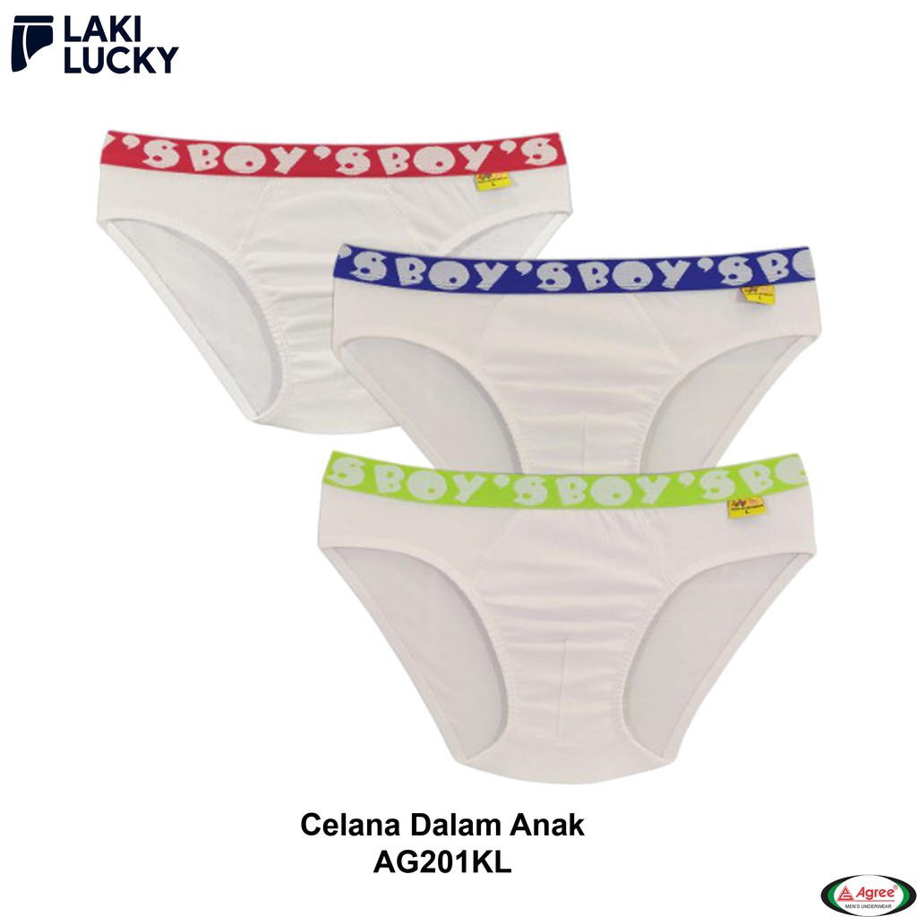 Agree Kids AG201KL Celana Dalam Anak Putih Polos isi 3pcs