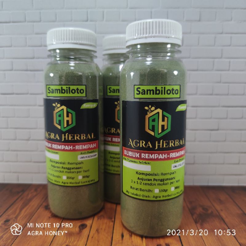 

100 gram daun sambiloto bubuk serbuk rempah organik asli