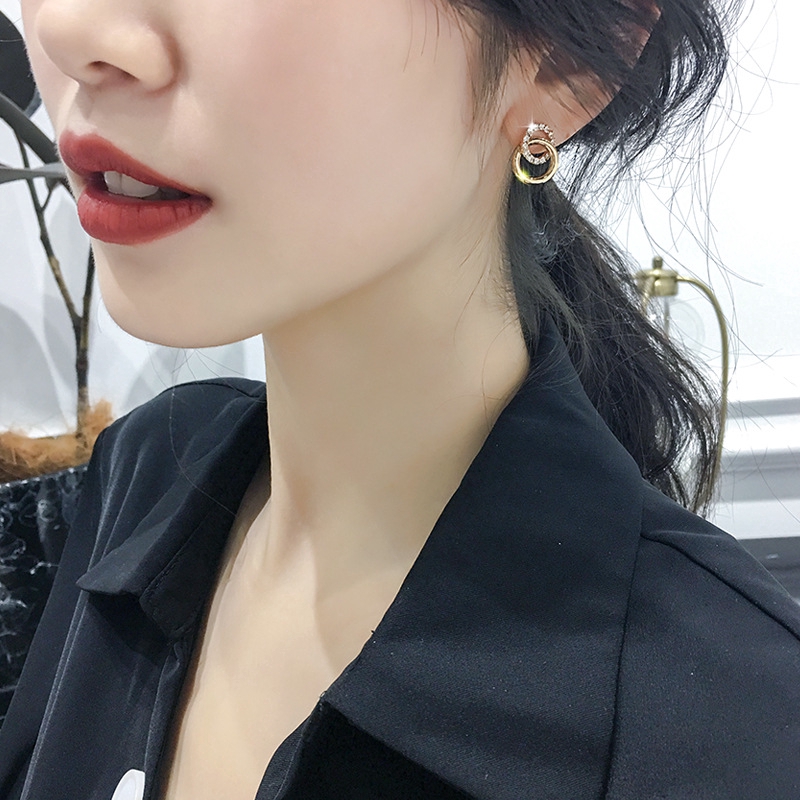 Anting Tusuk Sterling Silver 925 Dengan Zircon Untuk Wanita