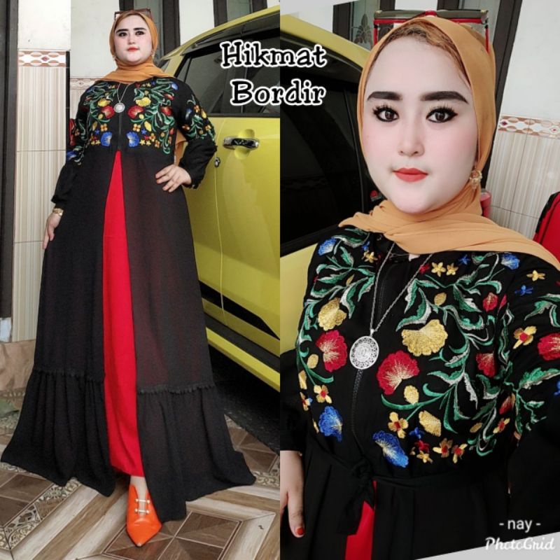 dress hikmat bordir terbaru