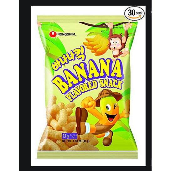 

Nongshim Banana Kick Snack Rasa Pisang Made in korea