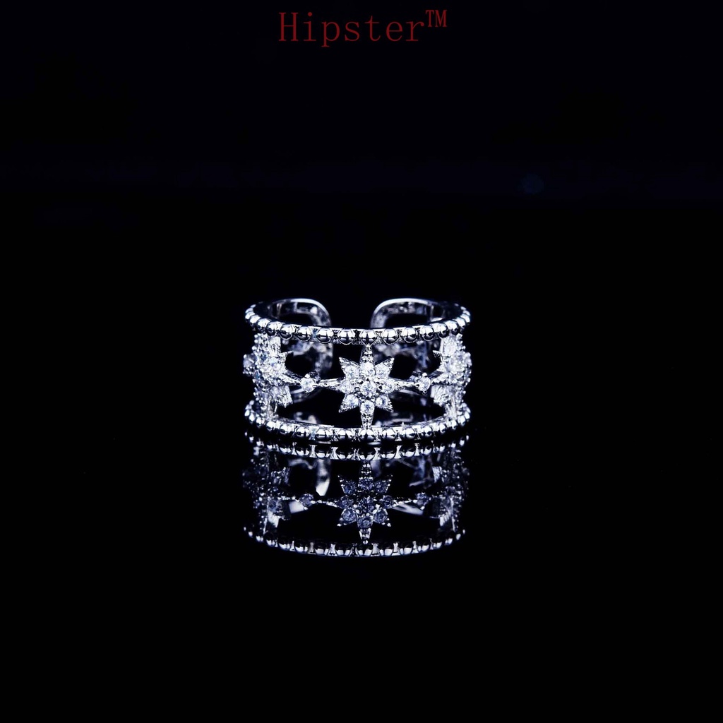 Cincin Model Terbuka Desain Hollow Untuk Wanita