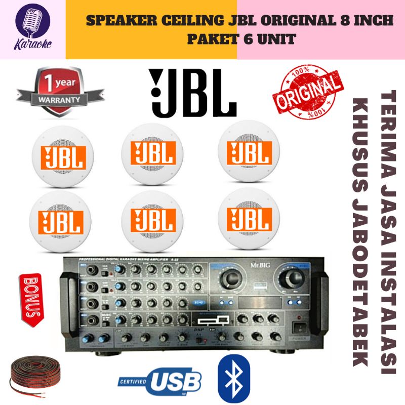 Ceiling Speaker JBL 8 inch Original Paket 6 unit