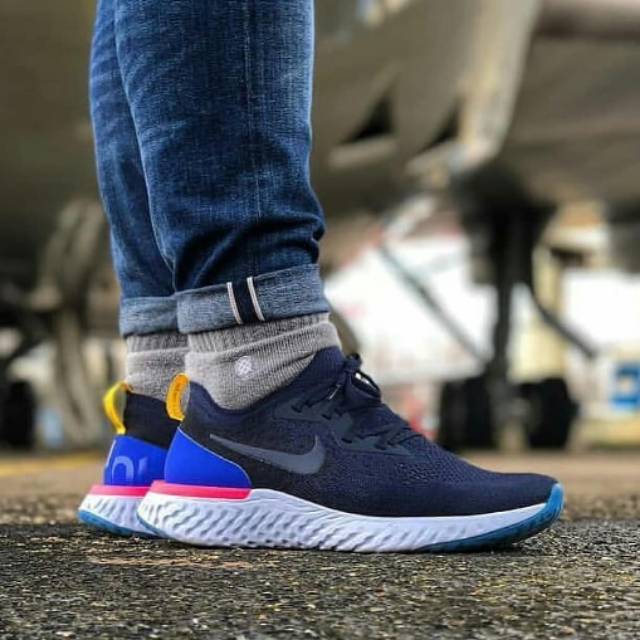 Sepatu Sneakers Nike Epic React Flyknit Navy