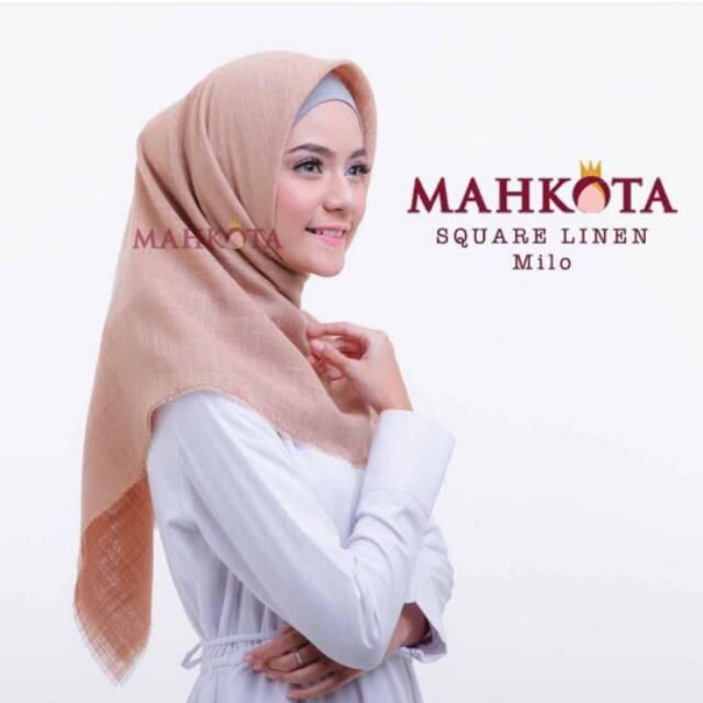 Jilbab segiempat tierack kasar/tierack linen