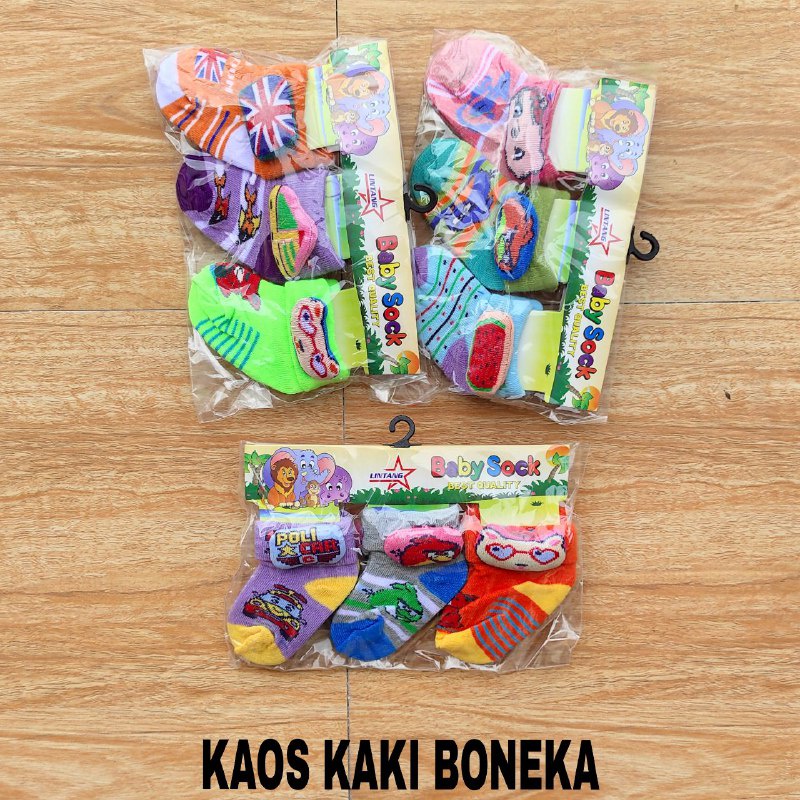 Kaos kaki bayi BONEKA isi 3 pasang