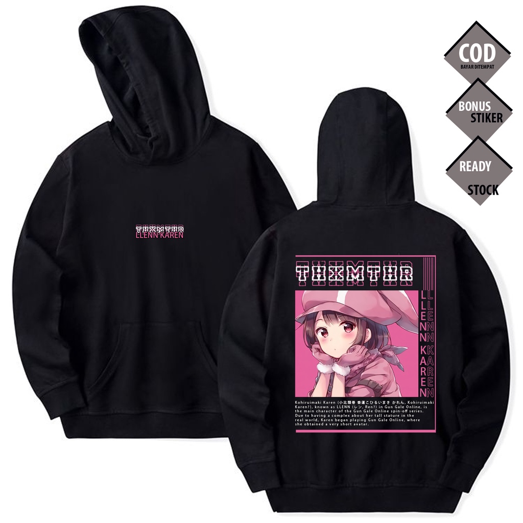 HOODIE LLENN KAREN KOHIRUIMAKI SWORD ART ONLINE GUN GALE ANIME MANGA WAIFU KIRIGAYA KAZUTO YUUKI ASU