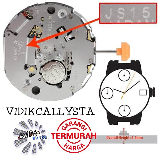 Mesin jam Tangan Miyota Js15 Js-15 Original Movement JS15 Asli