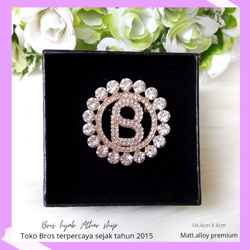 Bros B/bross signature branded /brooch button/Bros hijab buttonscarves Athar shop scarves murah-6