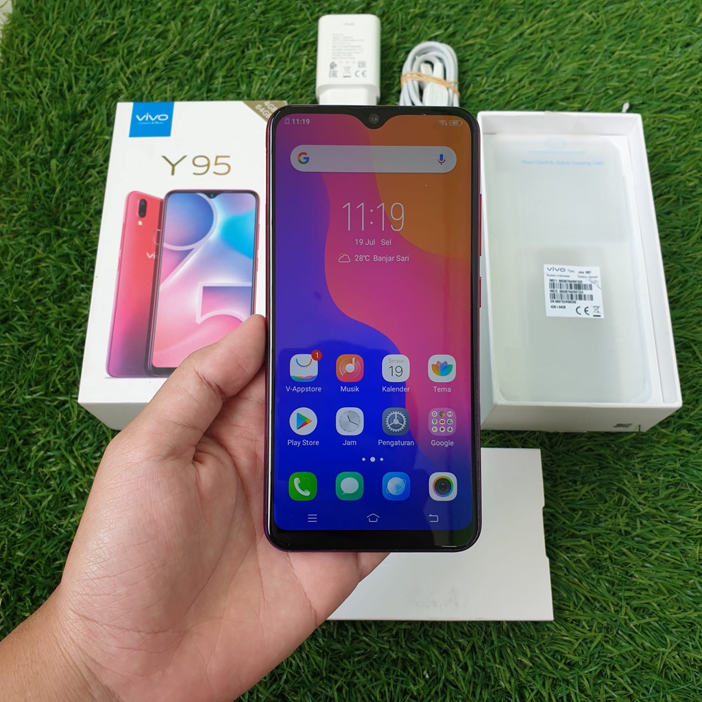 HANDPHONE HP VIVO Y95 4/32GB & 4/64GB SECOND SEKEN BEKAS MURAH