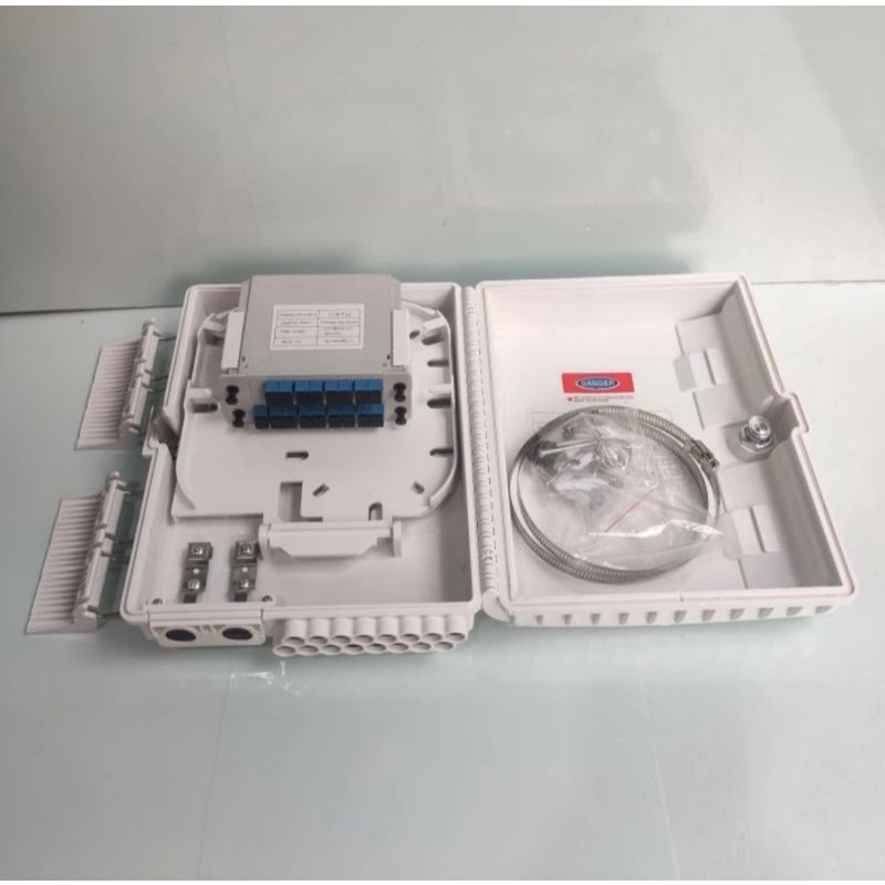 odp 16 core model box lengkap spliter box 1:16 upc/odp 16 core lengkap box spliter 1:16 upc