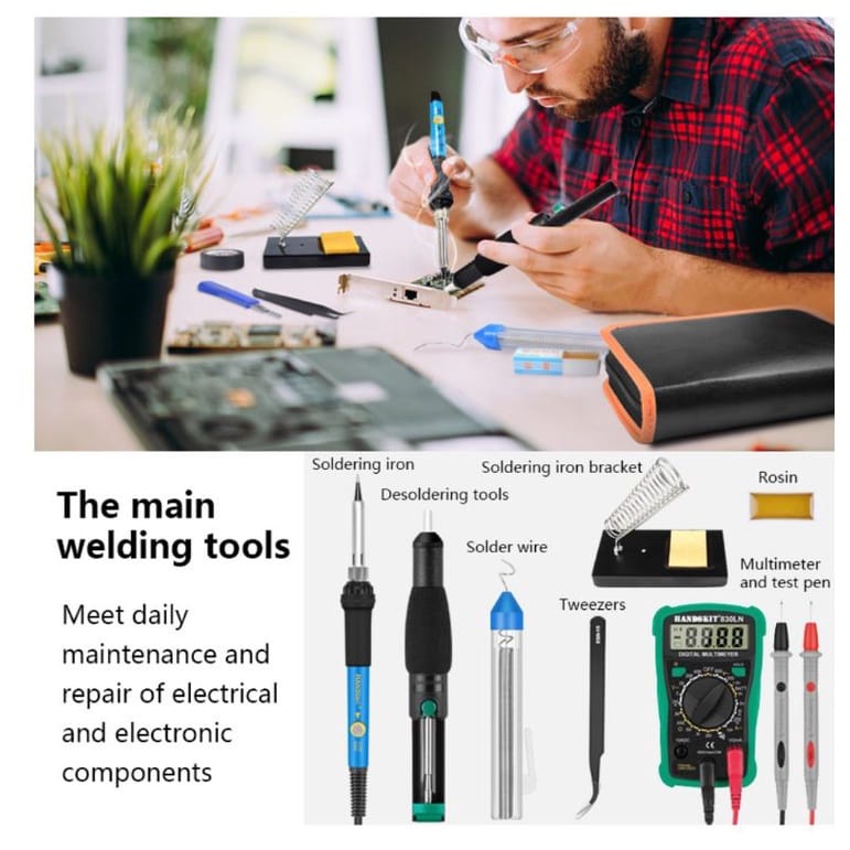 TINGGAL PAKE Solder Listrik 60 Watt Murah Paket Penyedot Penghisap Timah Set Kit Lengkap Komplit Station 220v 110V 60W MURAH