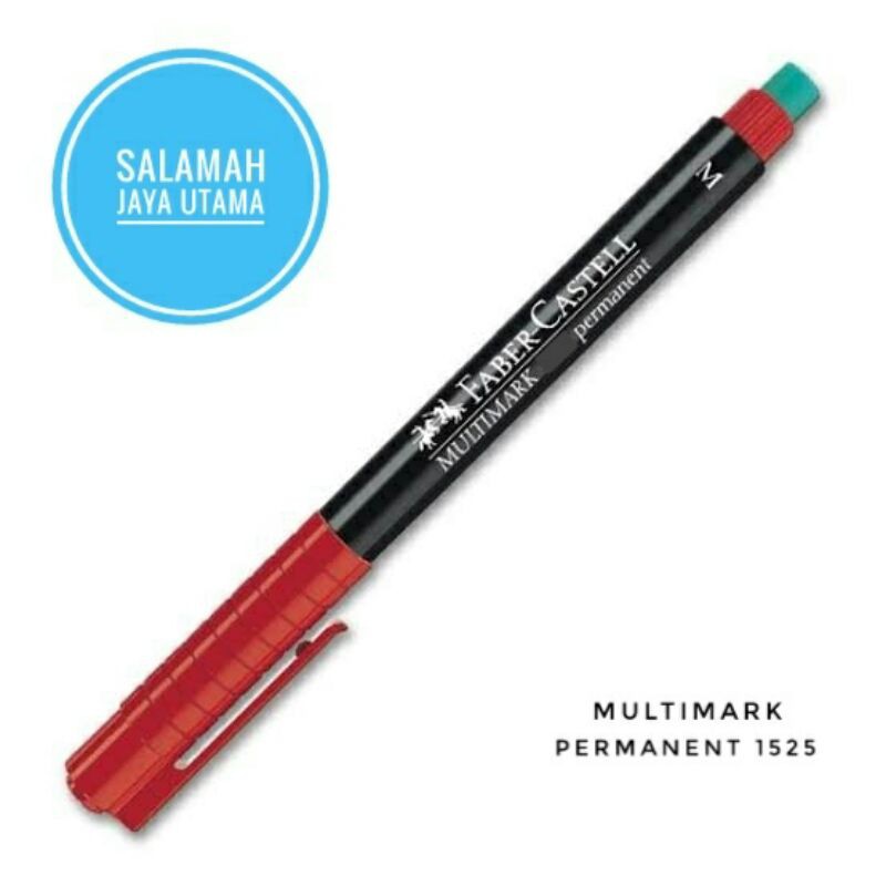 

Spidol OHP / Multimark Permanent Marker M Red Faber Castell