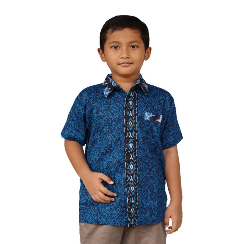 BATIK COUPLE ANAK  TERBARU-HEM MEGA BIRU