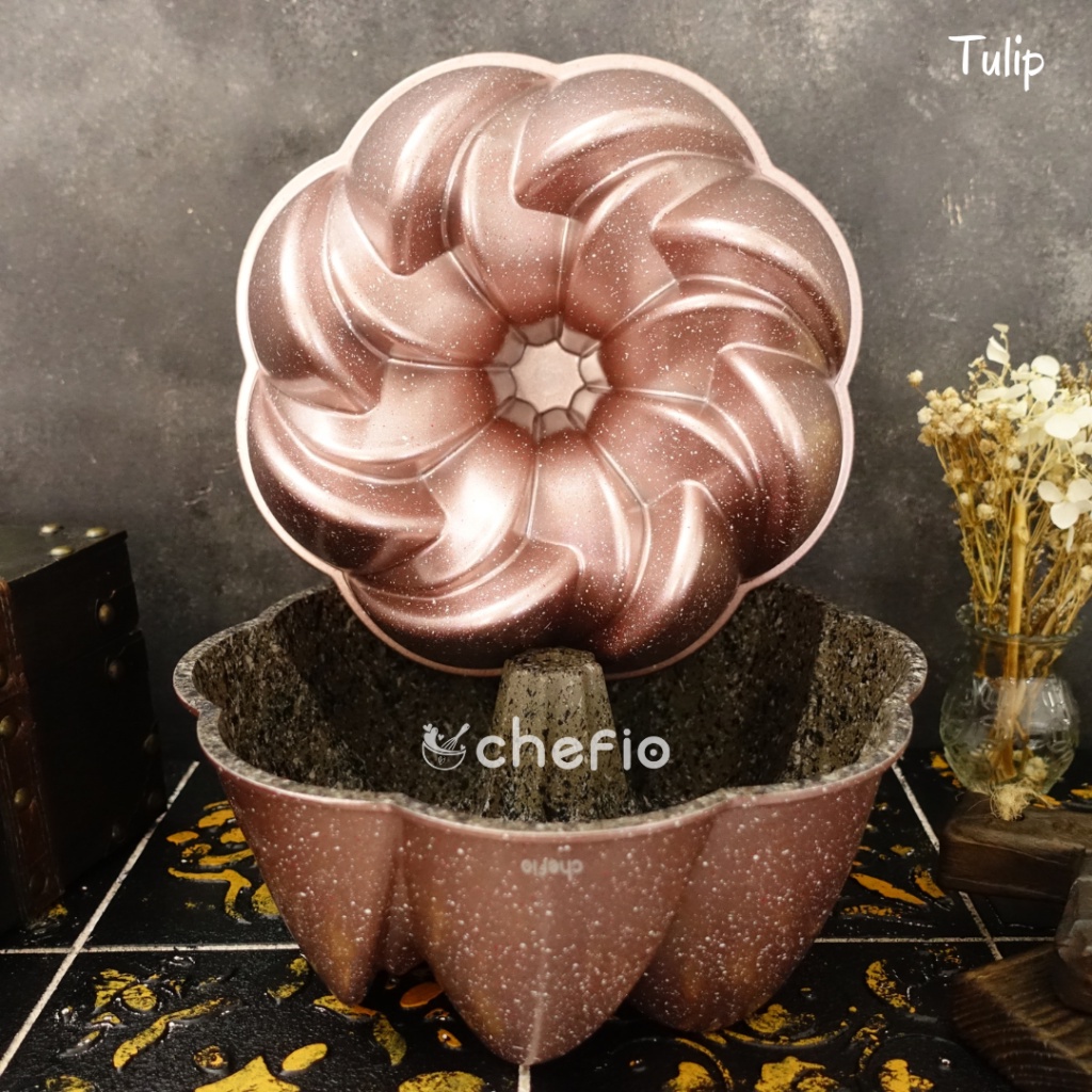 Chefio Loyang Premium Lapisan Granite Loyang Sultan Butter Cake Anti Lengket