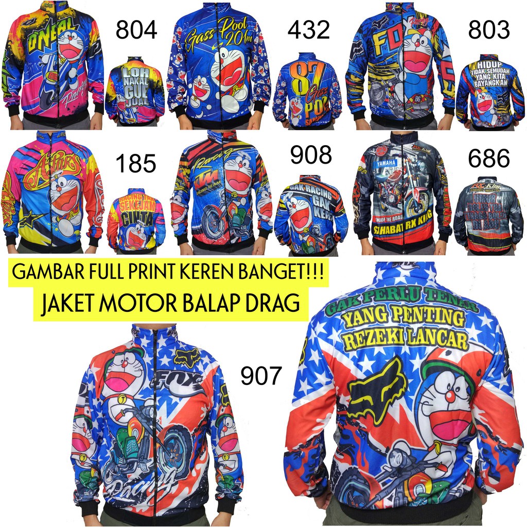 Jaket Baju Balap Motor Drag Full Print KEREN BANGET