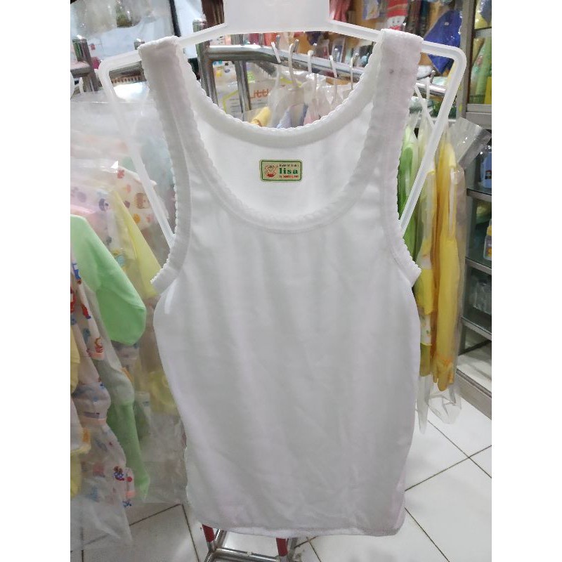 3 Pcs Singlet Anak Lisa Katun | Kaos Dalam Bayi Unisex Pakaian | 1 2 3 4 5 6 7 8 9 10 11 12 Bulan Tahun | Open Grosir