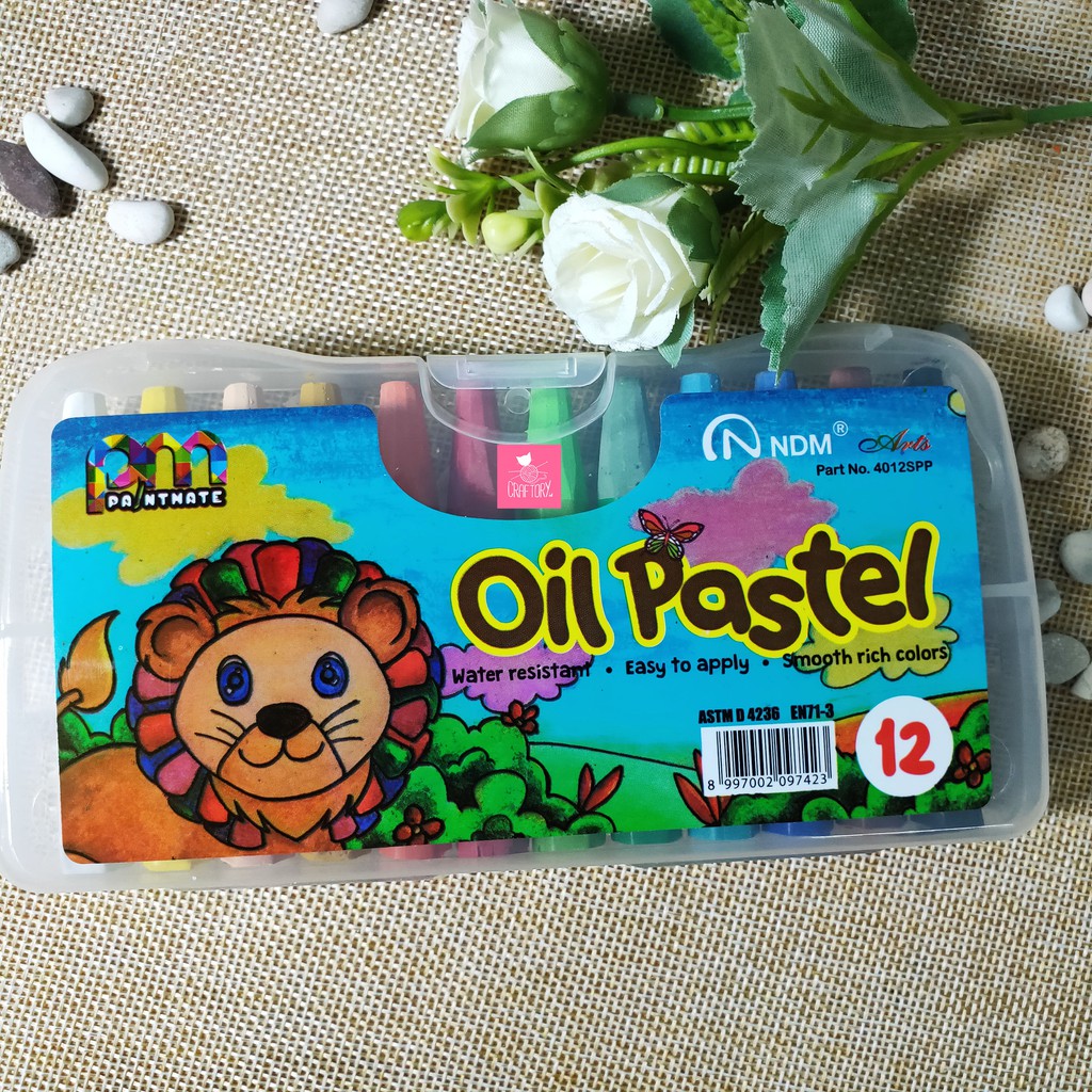 

NDM Paint Mate Oil Pastel Crayon 12 Colors / Pastel Minyak 12 Color Krayon