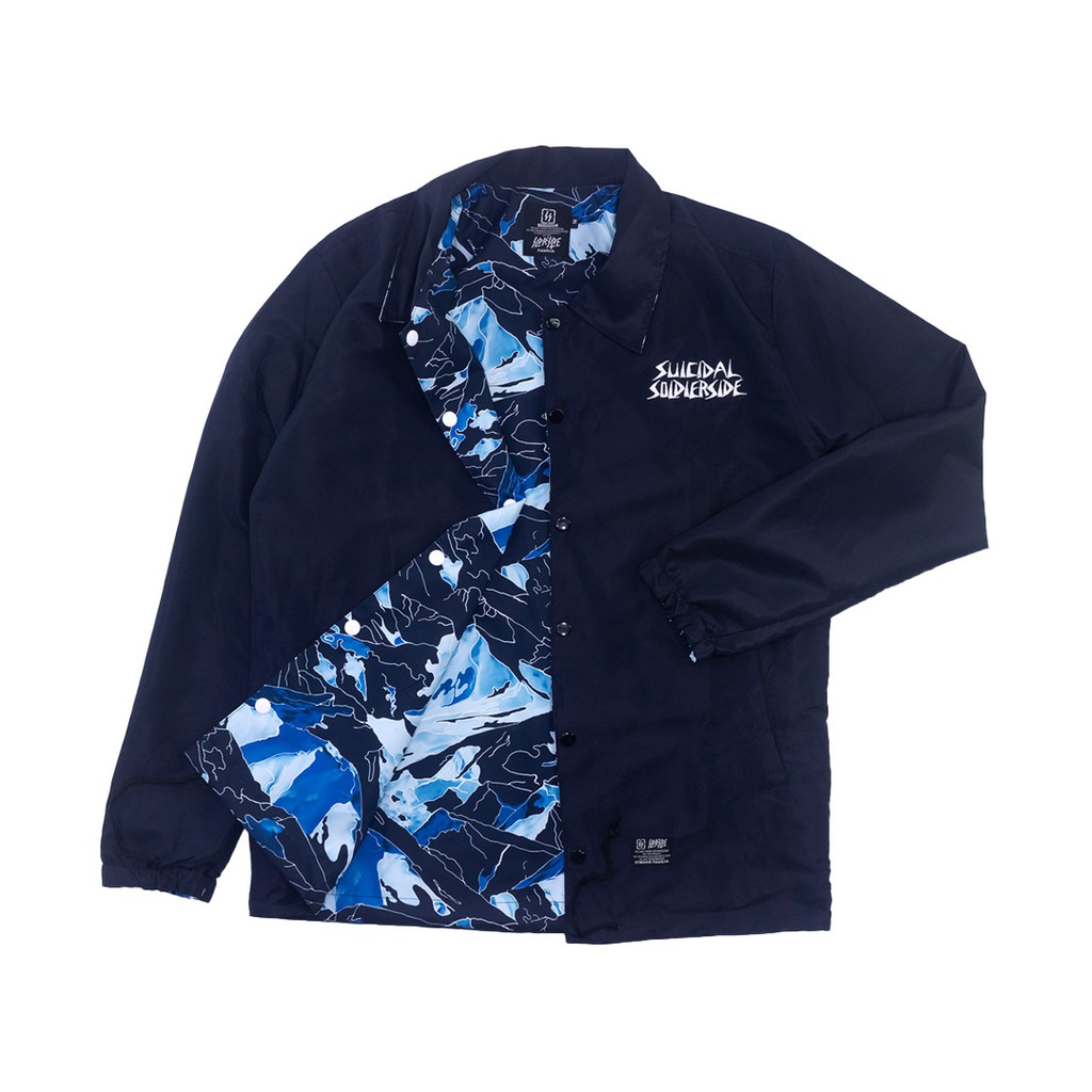 Soldierside Coach Jacket Windbreaker 2in1 STYLE x Suicidal Navy dan Ice Blue 126