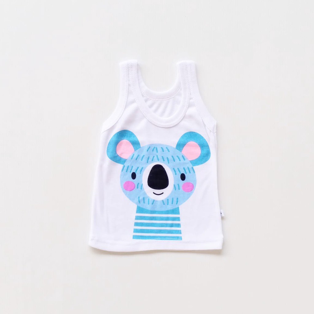 Plazababyku KAOS SINGLET MOTIF ANAK kaos dalam oblong anak laki2 dan perempuan newborn-3thn