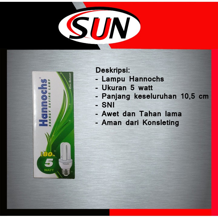 Lampu Hannochs 5 Watt Putih Original Asli Free Bubble Wrap