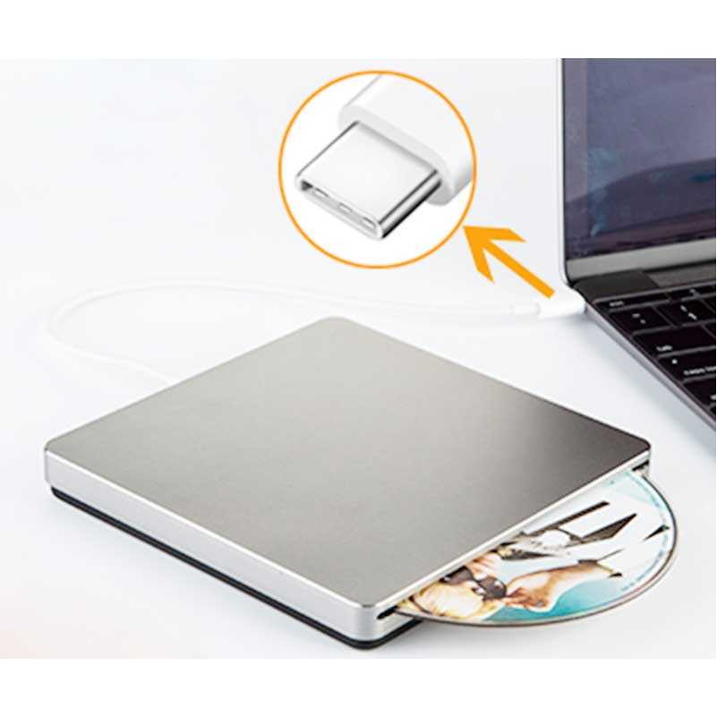 IDN TECH - USB 2.0 Type C External CD/DVD RW Optical Drive for Laptop - LE-LD