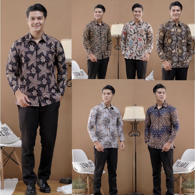 Seragaman keluarga kemeja dan Tunik batik MANUK TARUNG NAVI SIZE M L XL XXL