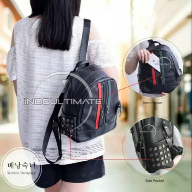 Tas Ransel Wanita IM LF-8091 / Tas Fashion Import / Tas Sekolah Anak / BACKPACK CEWEK IMPORT