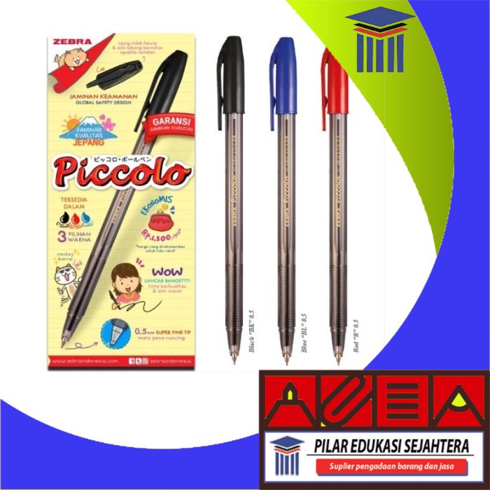 

BALLPOINT / BOLPEN / PULPEN ZEBRA PICCOLO 0.5 1PAK MURAH